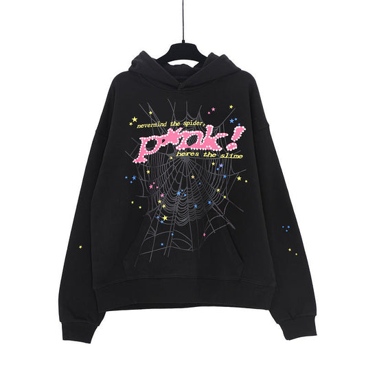 Sp5der P*NK Hoodie Hip Hop Women and Men Streetwear Pullover Hooded Sweatshirt
